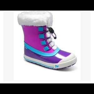 Merrell Purple Blu Spruzzi Waterproof leather Boot